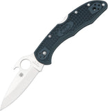 Spyderco Delica 4 Lockback Gray Wave Feature Folding Blade Black Knife 11PGYW