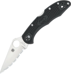 Spyderco Delica 4 Lockback VG10 Stainless Folding Blade Black Handle Knife 11SBK