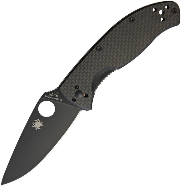Spyderco Tenacious Folding Black Carbon Fiber Pocket Knife Reversible 122CFBBKP