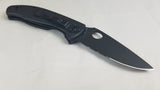 Spyderco Tenacious Black 8Cr13MoV Part Serrated G10 Folding Knife - 122GBBKPS