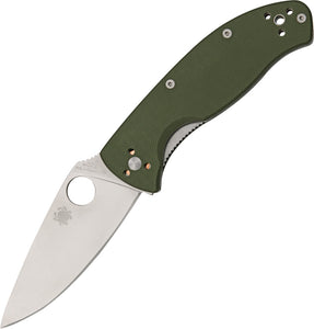 Spyderco Tenacious Folding Knife Plain Edge Green - 122GPGR