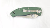 SPYDERCO Green G-10 TENACIOUS Serrated COMBO Folding Pocket Knife - 122gpsgr