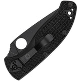 Spyderco Tenacious Linerlock Black FRN Folding 8Cr13MoV Serrated Knife 122PSBBK