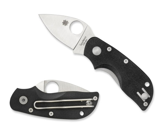 Spyderco Chicago Linerlock Stainless Folding Blade Black G10 Handle Knife 130GP