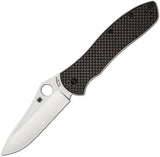 Spyderco Bradley Linerlock 2 Folding Blade Black Twill CF Handle Knife 134CFP2