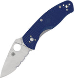 Spyderco Persistence Lightweight Blue FRN Folding Serrated S35VN Knife 136PSBL