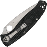 Spyderco Resilience Lightweight Black Plain Edge Folding Knife 142pbk