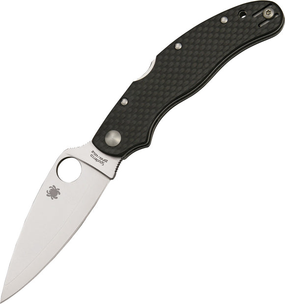 Spyderco Caly 35 Lockback Folding Blade Black Carbon Fiber Handle Knife 144CFPE