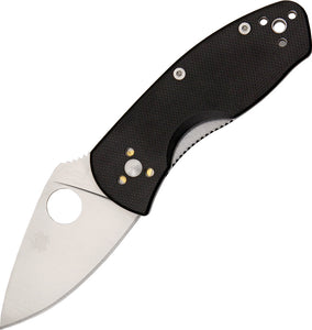 Spyderco Ambitious Linerlock Stainless Folding Blade Black Handle Knife 148GP