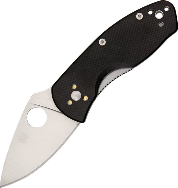 Spyderco Ambitious Linerlock Stainless Folding Blade Black Handle Knife 148GP