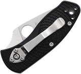 Spyderco Ambitious Lightweight Linerlock Black FRN Folding Serrated Knife 148SBK