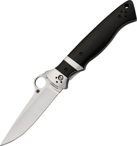 Spyderco Vallotton Sub-Hilt Linerlock Folding Blade Black Handle Knife 149GP