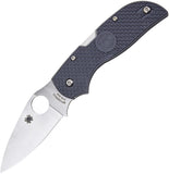 Spyderco Chaparral Lockback Stainless Folding Blade Gray FRN Handle Knife 152PGY