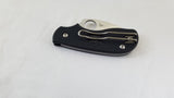 Spyderco Squeak Non-Locking Folder Black FRN Handle Folding Blade Knife 154PBK