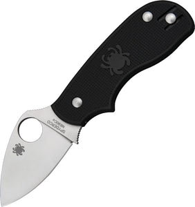 Spyderco Squeak Non-Locking Folder Black FRN Handle Folding Blade Knife 154PBK