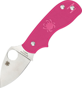 Spyderco Squeak Non-Locking Folder Pink FRN Handle Folding Blade Knife 154PPN