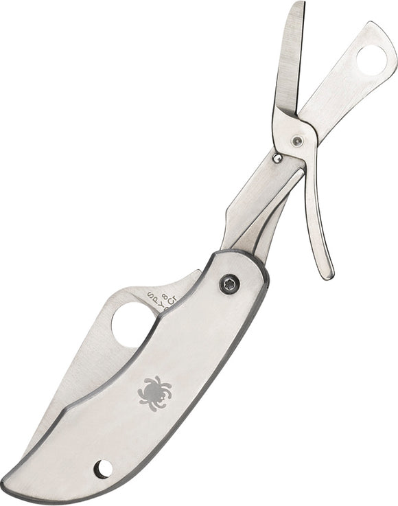 Spyderco Non-Locking Slip-Joint Folder Stainless Folding ClipiTool Scissors 169P