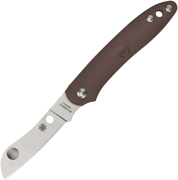 Spyderco Roadie Slip Joint Brown FRN Folding Bohler N690 Pocket Knife 189PBN