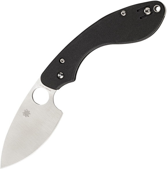 Spyderco Ouroboros Black G10 Handle Stainless Folding Satin Blade Knife 207GP