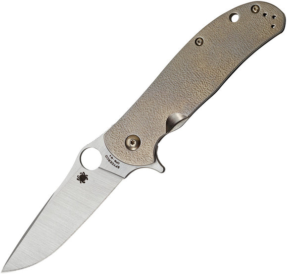 Spyderco Advocate Titanium Handle Framelock Stainless Folding Blade Knife 214TIP