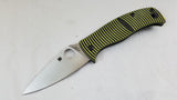 Spyderco Caribbean Salt Leaf Compression Black Yellow G10 Folding Knife 217GP