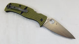 Spyderco Caribbean Salt Leaf Compression Black Yellow G10 Folding Knife 217GP