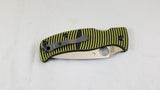 Spyderco Caribbean Salt Leaf Compression Black Yellow G10 Folding Knife 217GP