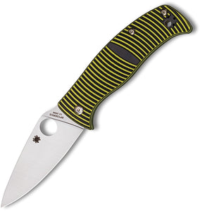 Spyderco Caribbean Salt Leaf Compression Black Yellow G10 Folding Knife 217GP