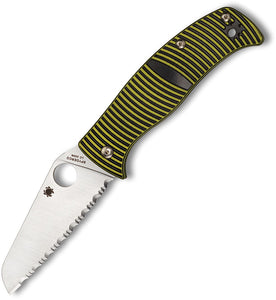 Spyderco Caribbean Salt Compression Serrated Sheepsfoot Folding Knife 217GSSF