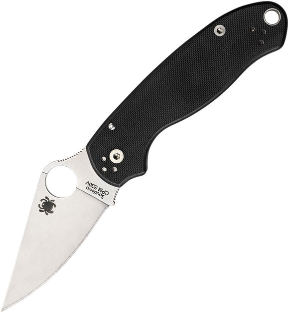 Spyderco Para Military 3 Folding Knife Black G10 Handle Plain Edge 223GP