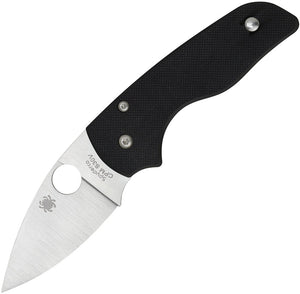 Spyderco Lil' Native Plain Black G10 Handle Stainless Folding Blade Knife 230GP