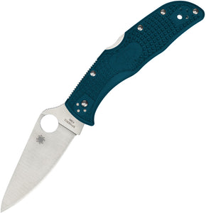 Spyderco Endela Lockback Blue FRN Handle K390 Tool Steel Knife 243FPK390