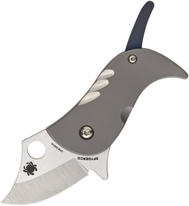 Spyderco Pochi Reeve Integral Lock Gray Titanium Folding CPM-S45VN Knife 256TIP