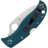 Spyderco LeafJumper Lockback Blue FRN Folding K390 Serrated Knife 262SBLK390