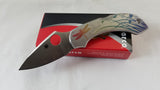 Spyderco Dragonfly Colorful Tattoo Handle Lockback VG-10 Folding Knife 28PT