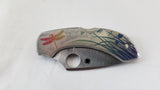 Spyderco Dragonfly Colorful Tattoo Handle Lockback VG-10 Folding Knife 28PT