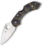 Spyderco Dragonfly 2 Lockback Satin Folding Blade Camo FRN ZOME Handle Knife 28ZFPGR2