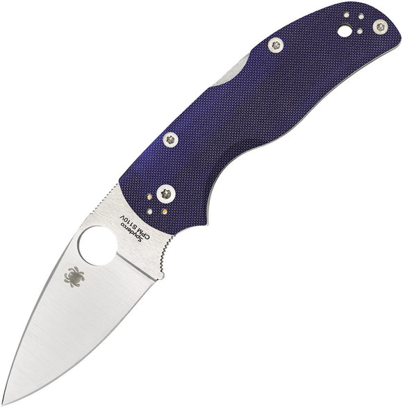 Spyderco Native 5 Lockback Stainless Folding Blade Blue Handle Knife 41GPDBL5