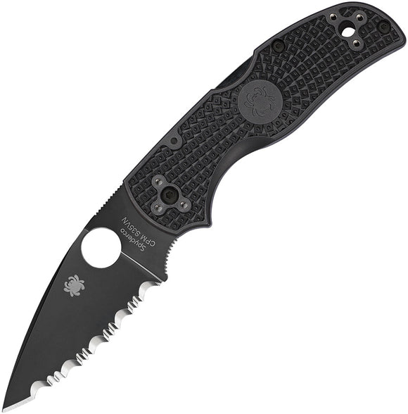 Spyderco Native 5 Lockback Black Serrated Folding Blade FRN Handle Knife 41SBBK5
