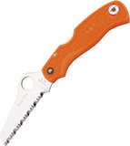 Spyderco Rescue Lockback 79mm Orange Handle VG-10 Stainless Folding Knife 45SOR