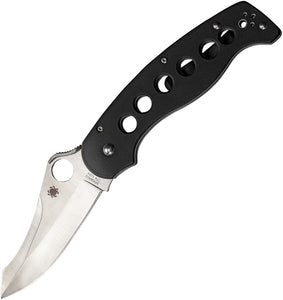 Spyderco A T R 2 Stainless Folding Blade Black Handle Knife 70GP2