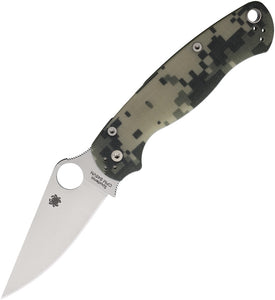 Spyderco Para-Military 2 Comp Lock Folding Blade Camo G10 Handle Knife  OPEN BOX