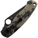 Spyderco Para-Military 2 Comp Lock Black Folding Blade Digital Camo Handle Knife  OPEN BOX