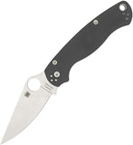 Spyderco Para Military 2 Dark Gray G10 Folding Maxamet Pocket Knife 81GPDGY2