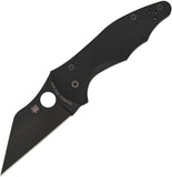 Spyderco Yojimbo 2 Black Wharncliffe Folding Knife USA 85gpbbk2