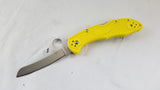 Spyderco Salt 2 Satin H1 Steel Folding Blade Yellow FRN Handle Knife 88PYL2