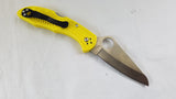 Spyderco Salt 2 Satin H1 Steel Folding Blade Yellow FRN Handle Knife 88PYL2