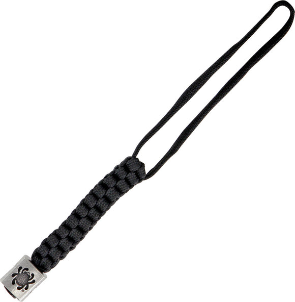 Spyderco Pewter Bead Black Survival Paracord Knife Accessory Lanyard BEAD1LY