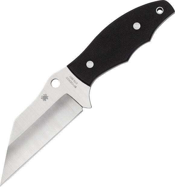 Spyderco Ronin 2 Stainless Fixed Wharncliffe Blade Black Handle Knife FB09GP2