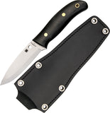 Spyderco Bushcraft Carbon Tool Steel Fixed Blade Black G10 Handle Knife FB26GP